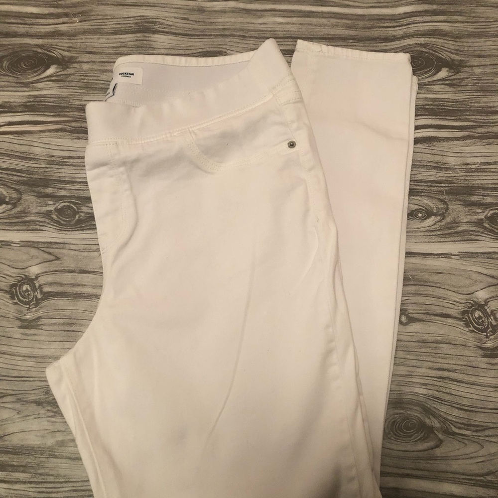 White Denim Rockstar Jeggings Size 14